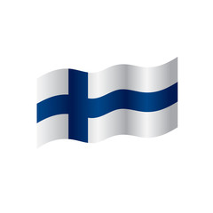 Finland flag, vector illustration