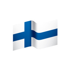 Obraz premium Finland flag, vector illustration