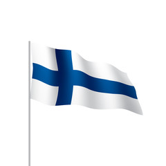 Finland flag, vector illustration