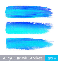 Colorful watercolor brush strokes on canvas. Vector illustration.