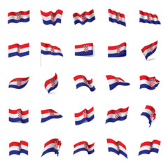 Croatia flag, vector illustration