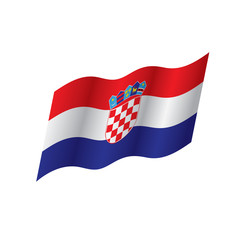 Croatia flag, vector illustration