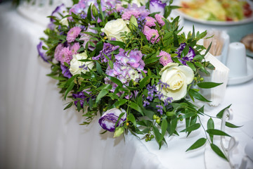 Wedding decorations with flowers