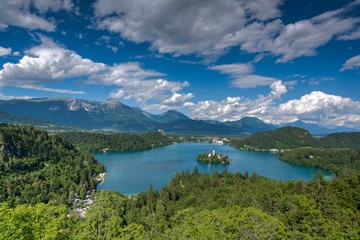 Naklejka na ściany i meble Lake Bled in Summer