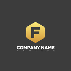 F letter logo template modern
