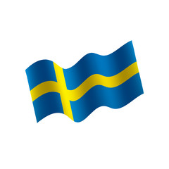 Sweden flag, vector illustration