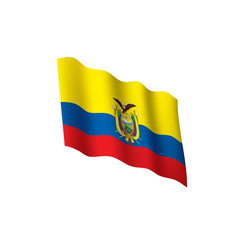 Ecuador flag, vector illustration