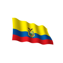 Ecuador flag, vector illustration