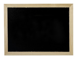 Wooden Frame with The Black Blackboard Background