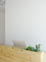 wall mock up interior. Wall art. 3d rendering, 3d illustration