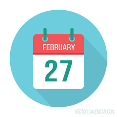 27 February icon calendar. International Polar Bear Day