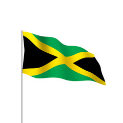 Jamaica flag, vector illustration