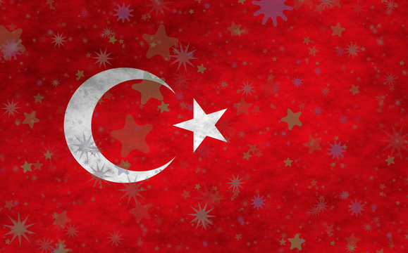 Illustration of a Turkish flag