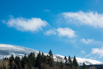 Winter im Riesengebirge bei Spindlermühle, Tschechien