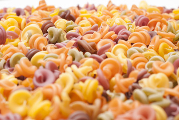 multicolored pasta background