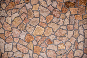 Wall made of natural stone. Textures