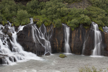 Hraunfossar Waterfall Iceland