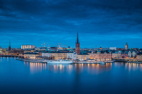 Twilight view of Stockholm, Sweden, Scandinavia