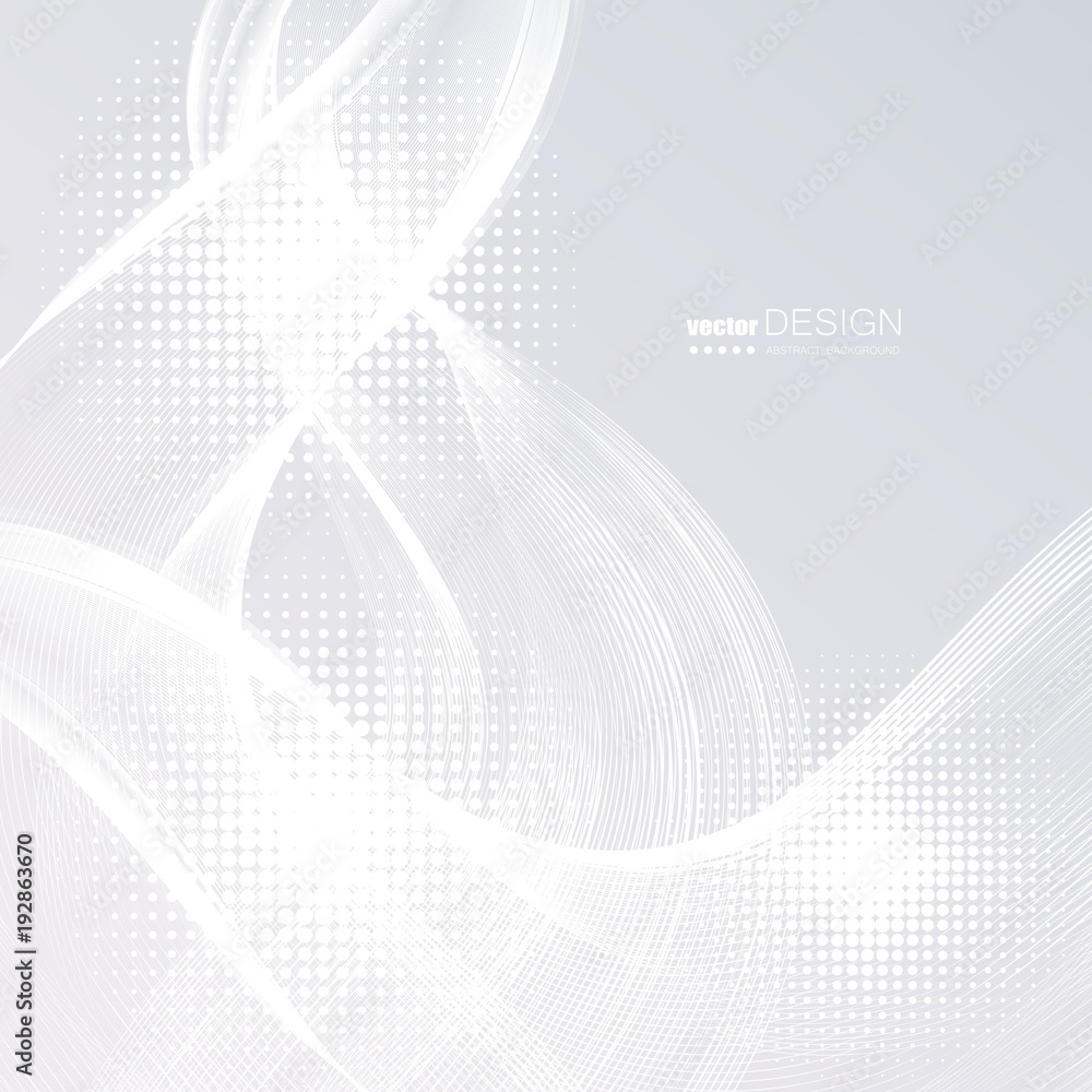 Aufkleber abstract backgrounds with colorful wavy lines. elegant wave design. vector technology.