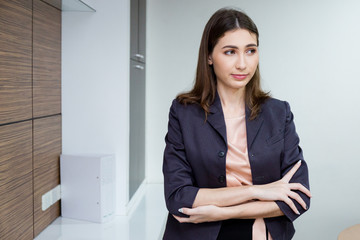 Businesswoman stay in office.