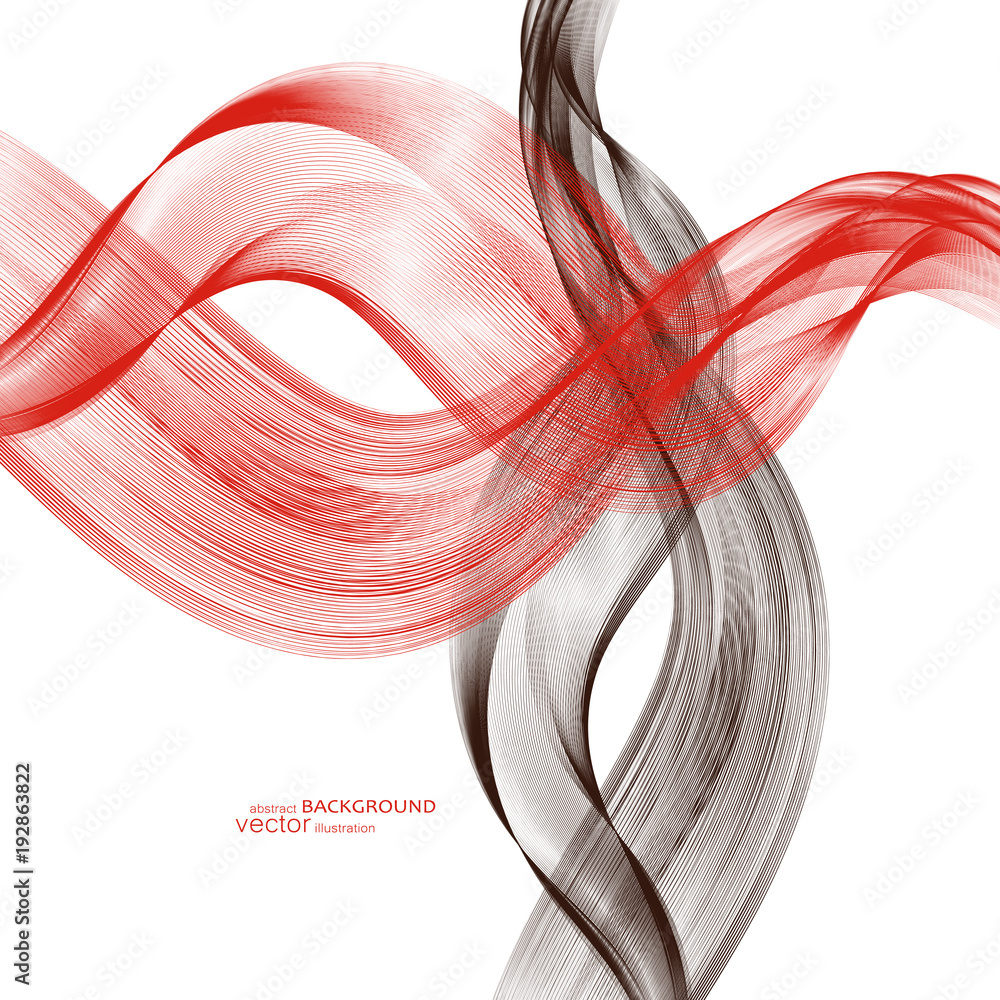 Aufkleber abstract backgrounds with colorful wavy lines. elegant wave design. vector technology.