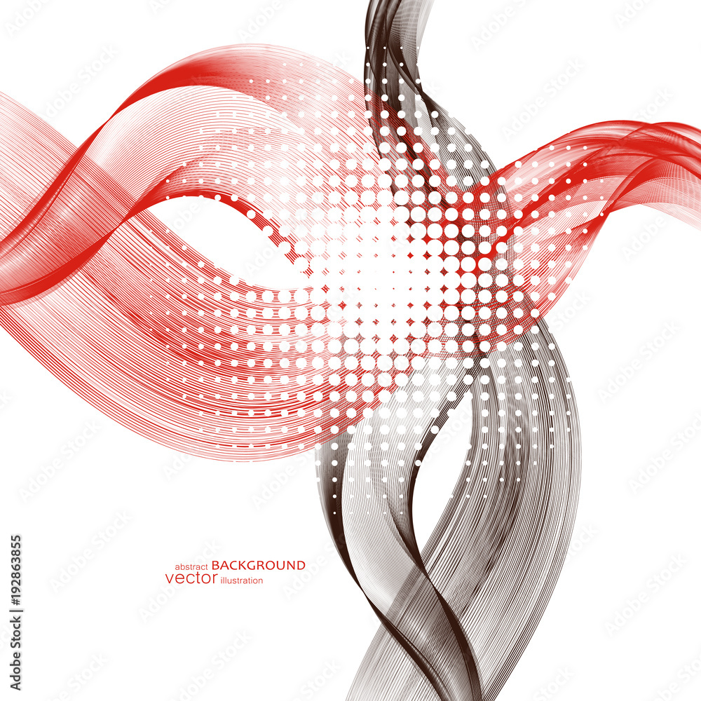 Aufkleber abstract backgrounds with colorful wavy lines. elegant wave design. vector technology.