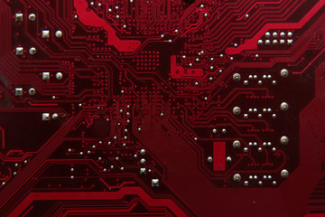 Circuit board. Electronic computer hardware technology. Motherboard digital chip. Tech science...
