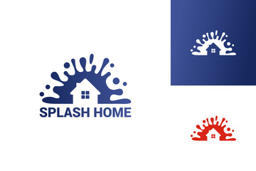 Splash Home Logo Template Design Vector, Emblem, Design Concept, Creative Symbol, Icon