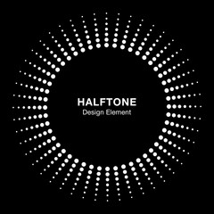 White Abstract Halftone Design Element. Vector illustration.