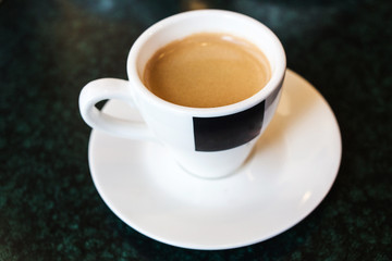 Coffee cup in coffee shop
