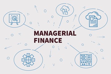 Business illustration showing the concept of managerial finance