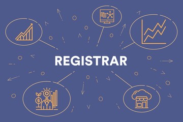 Fototapeta na wymiar Business illustration showing the concept of registrar