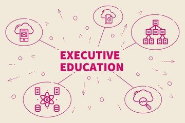 Business illustration showing the concept of executive education
