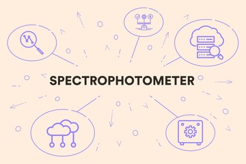 Business illustration showing the concept of spectrophotometer