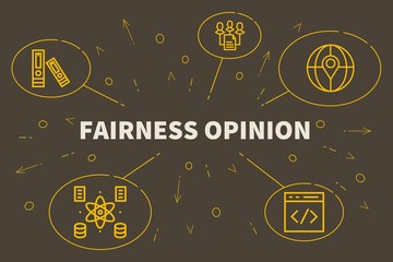 Fototapeta na wymiar Business illustration showing the concept of fairness opinion