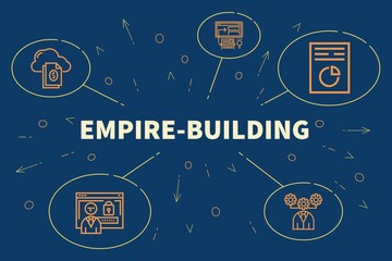 Business illustration showing the concept of empire-building