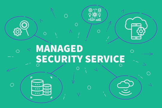 Business Illustration Showing The Concept Of Managed Security Service