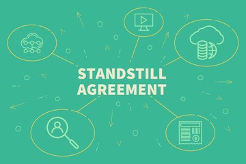 Business illustration showing the concept of standstill agreement