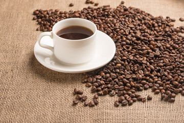 Obraz na płótnie Canvas coffee and grains
