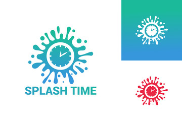 Fototapeta premium Splash Time Logo Template Design Vector, Emblem, Design Concept, Creative Symbol, Icon