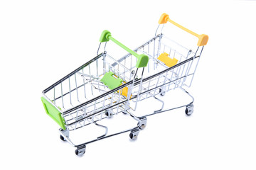Shopping carts isolated on a white background