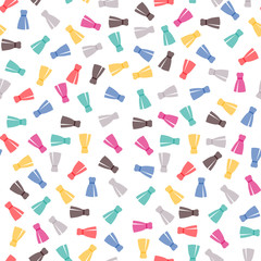 Vector seamless pattren with women's dresses. Background for use in design,  packing, textile