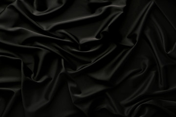 Fototapeta premium Background of black satin fabric