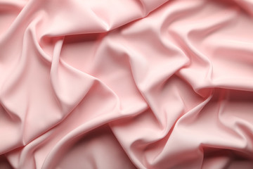 Background of pink satin fabric