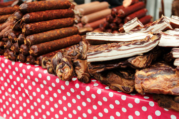 Traditional Serbian fair and meat sales