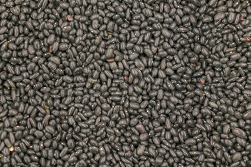 Beans are black. background