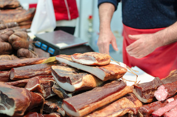 Traditional Serbian fair and meat sales