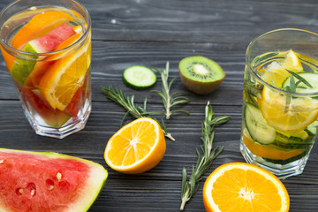 Fresh fruit and vegetable smoothie