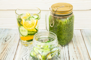 Fresh fruit and vegetable smoothie