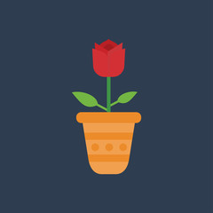 Flower in pot icon